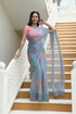 MULMUL SHARINA BRUSH-STROKED CHIFFON SAREE MULMUL SHARINA BRUSH-STROKED CHIFFON SAREE