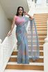 MULMUL SHARINA BRUSH-STROKED CHIFFON SAREE MULMUL SHARINA BRUSH-STROKED CHIFFON SAREE