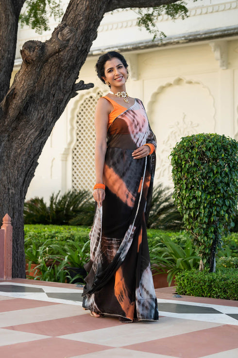 MULMUL DAHLIA CHIFFON SAREE MULMUL DAHLIA CHIFFON SAREE