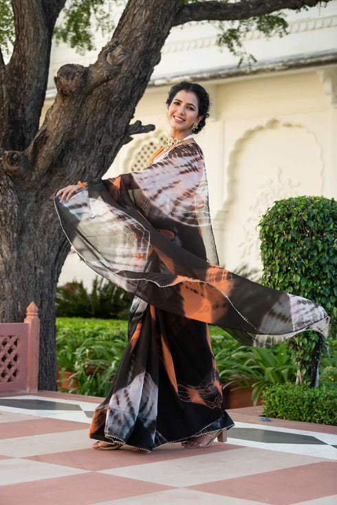 MULMUL DAHLIA CHIFFON SAREE MULMUL DAHLIA CHIFFON SAREE