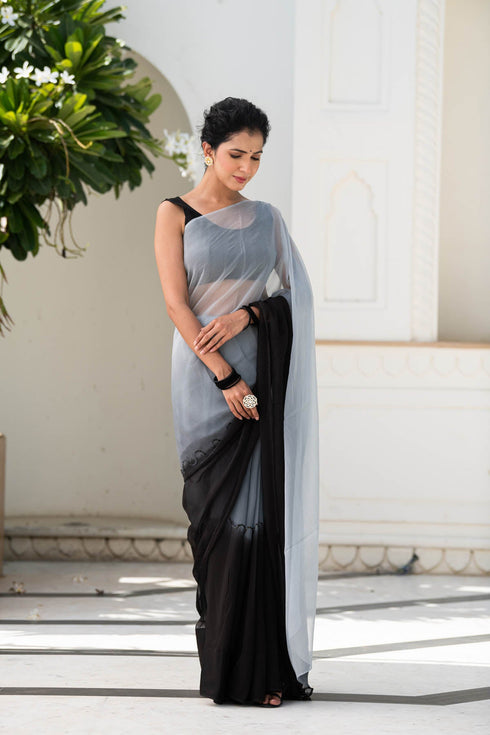 MULMUL NIGHT SKY CHIFFON SAREE MULMUL NIGHT SKY CHIFFON SAREE