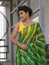 MULMUL TRIKAA GREEN-YELLOW LEHERIYA CHIFFON SAREE MULMUL TRIKAA GREEN-YELLOW LEHERIYA CHIFFON SAREE