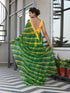 MULMUL TRIKAA GREEN-YELLOW LEHERIYA CHIFFON SAREE MULMUL TRIKAA GREEN-YELLOW LEHERIYA CHIFFON SAREE