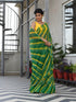 MULMUL TRIKAA GREEN-YELLOW LEHERIYA CHIFFON SAREE MULMUL TRIKAA GREEN-YELLOW LEHERIYA CHIFFON SAREE